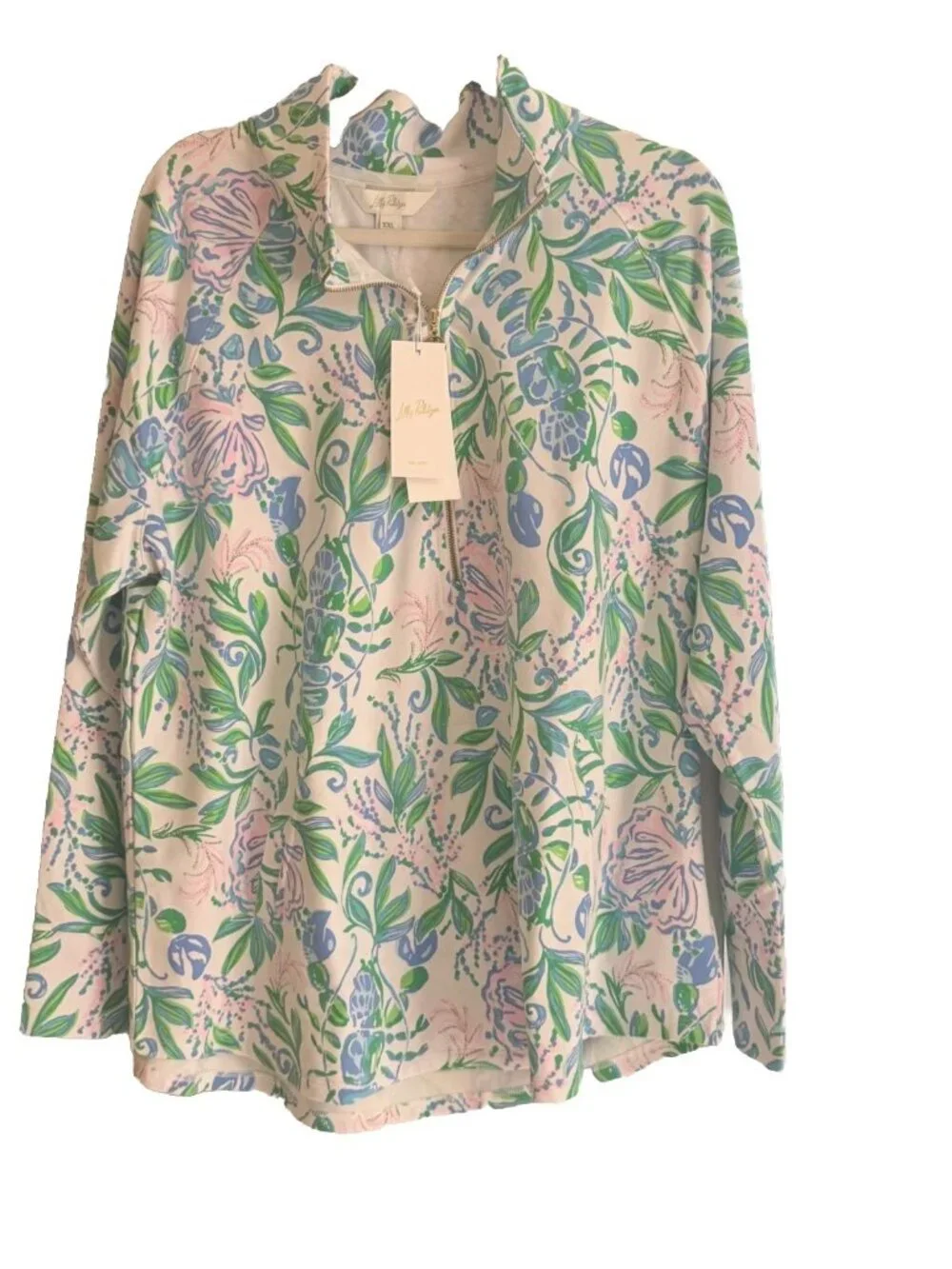 LILLY PULITZER  Skipper Popover Top  JUST A PINCH  Size XXL NWT - Picture 2 of 8